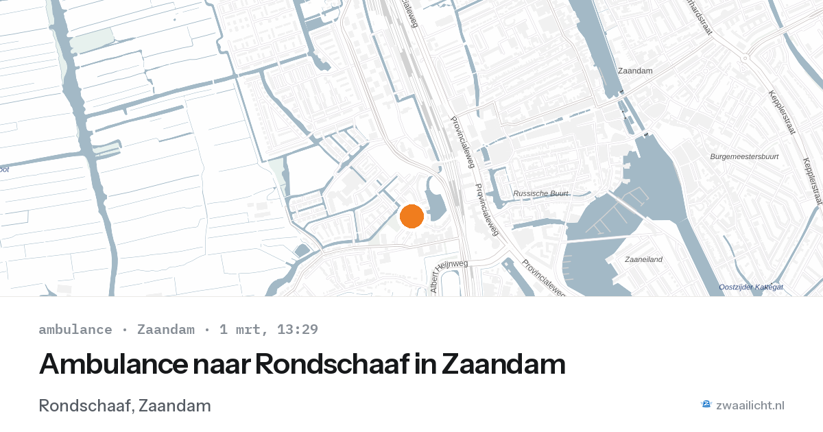 Ambulance naar Rondschaaf in Zaandam — 1 mrt 2026