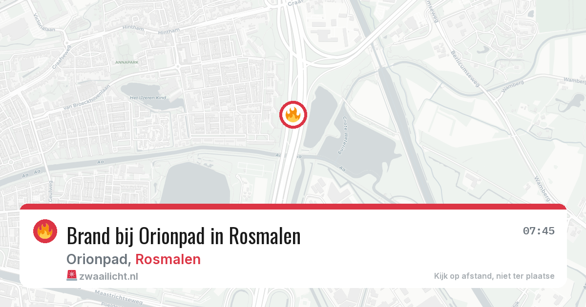 Brand bij Orionpad in Rosmalen — 16 jul 2026