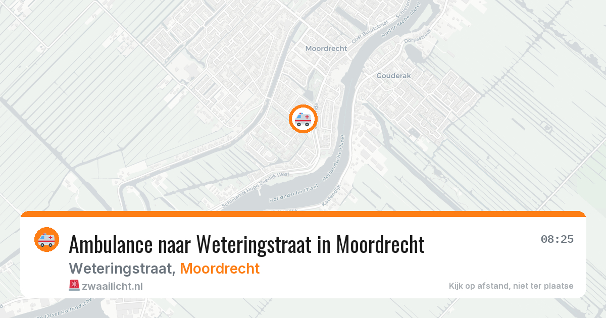 Ambulance naar Weteringstraat in Moordrecht — 1 aug 2026