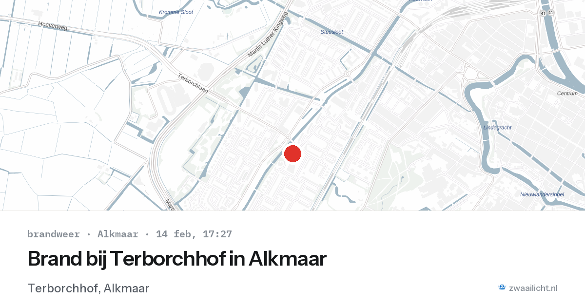 Brand bij Terborchhof in Alkmaar — 14 feb 2026