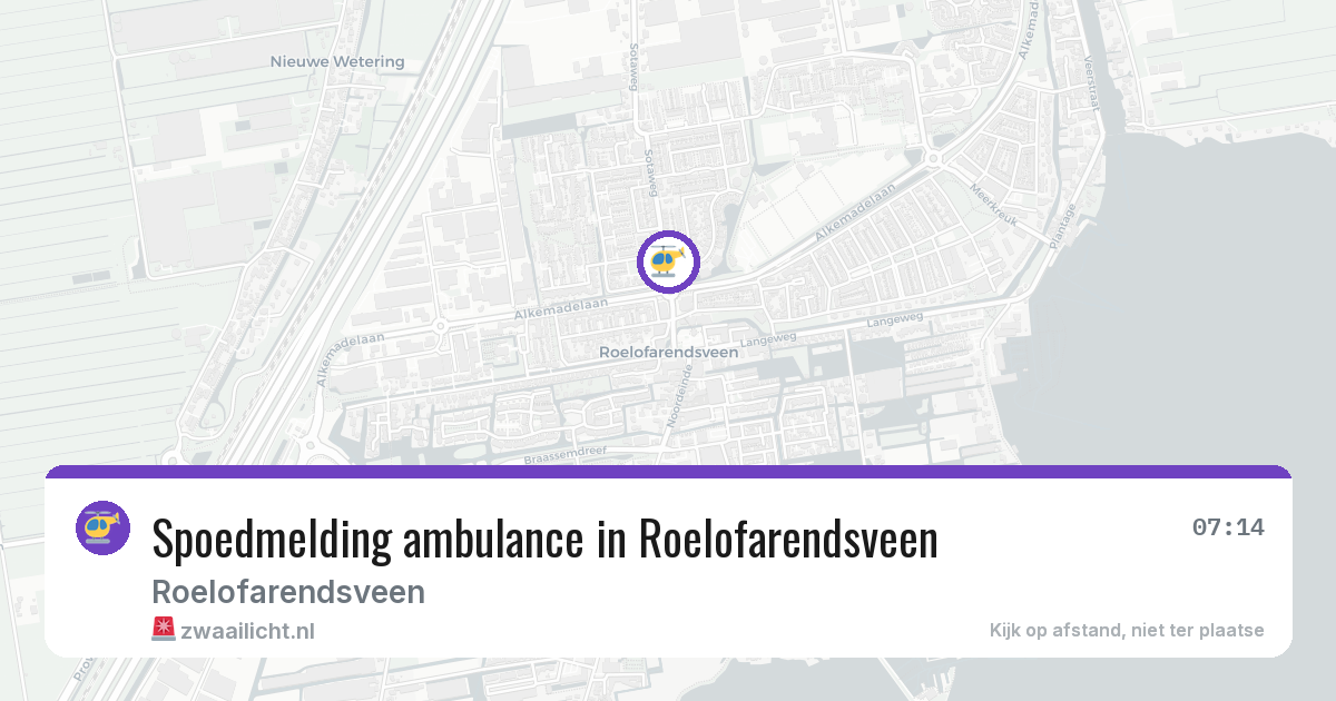Spoedmelding ambulance in Roelofarendsveen — 3 mrt 2026