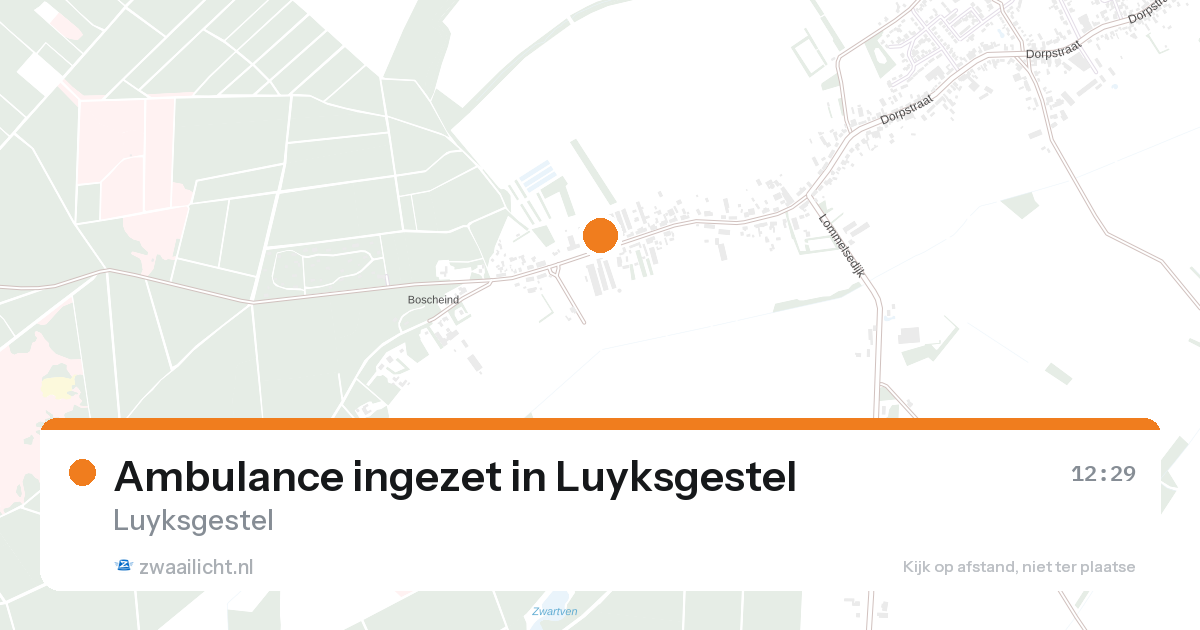 Ambulance ingezet in Luyksgestel — 26 aug 2026
