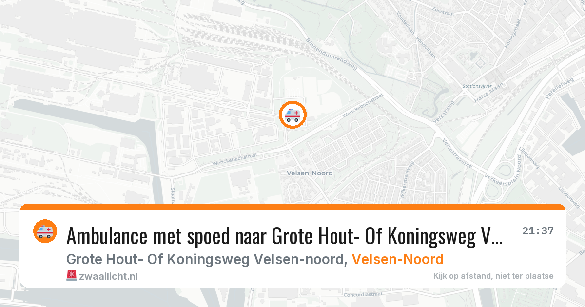 Ambulance met spoed naar Grote Hout- Of Koningsweg Velsen-noord in Velsen-Noord — 30 mei 2026
