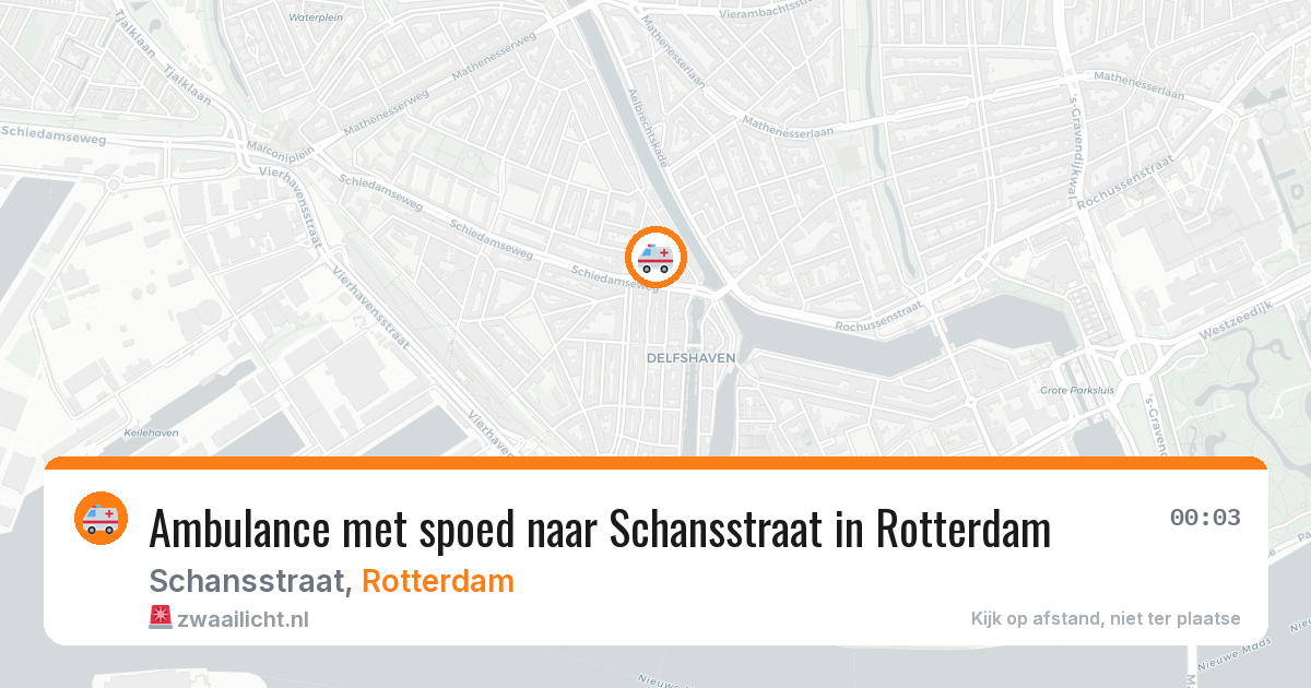 Ambulance met spoed naar Schansstraat in Rotterdam — 28 jun 2026