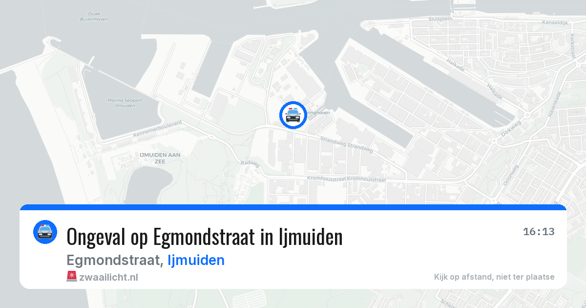 Ongeval op Egmondstraat in Ijmuiden — 13 mei 2026