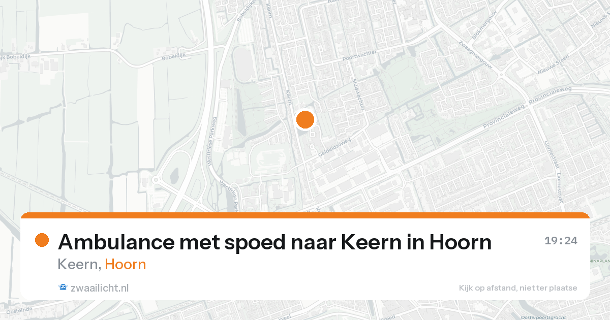 Ambulance met spoed naar Keern in Hoorn — 21 aug 2026