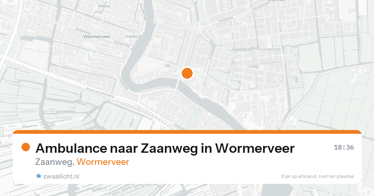 Ambulance naar Zaanweg in Wormerveer — 19 mei 2026