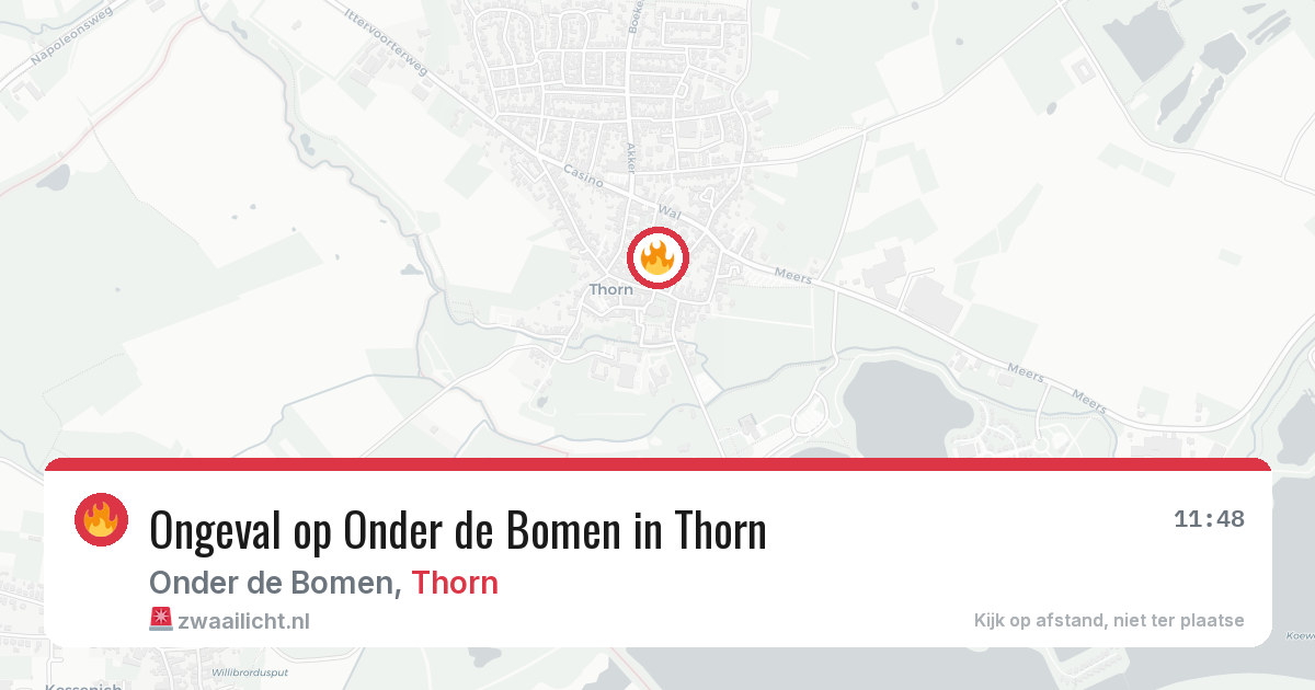 Ongeval op Onder de Bomen in Thorn — 27 apr 2026