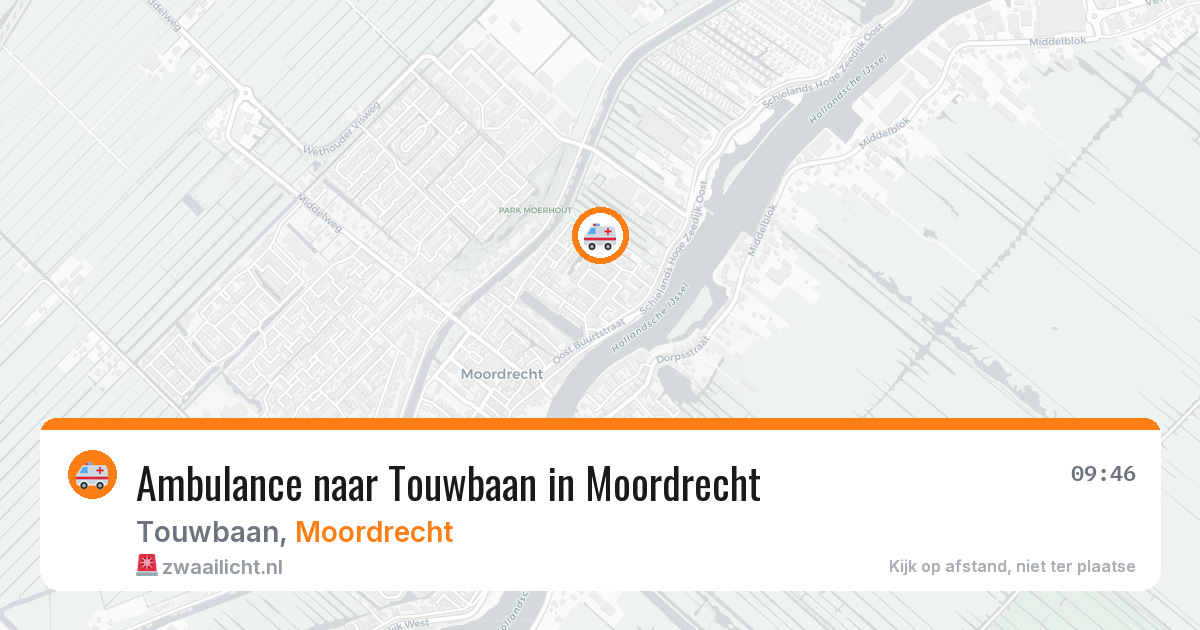 Ambulance naar Touwbaan in Moordrecht — 22 jun 2026