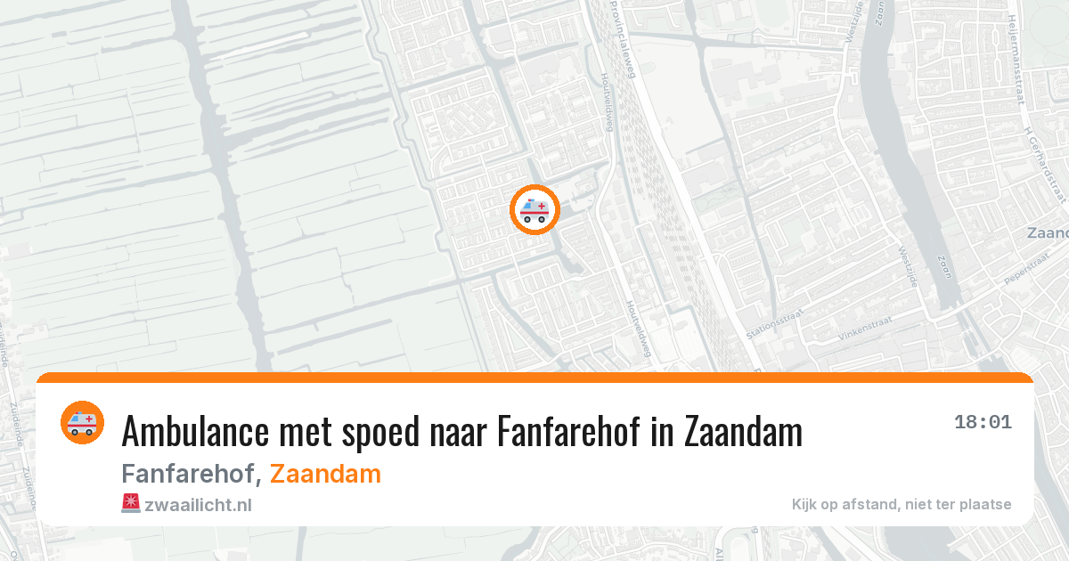 Ambulance met spoed naar Fanfarehof in Zaandam — 28 mrt 2026