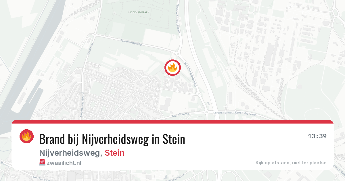 Brand bij Nijverheidsweg in Stein — 25 jun 2026