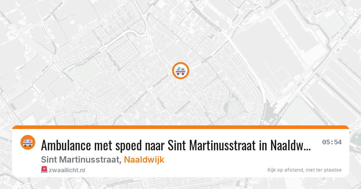 Ambulance met spoed naar Sint Martinusstraat in Naaldwijk — 23 feb 2026
