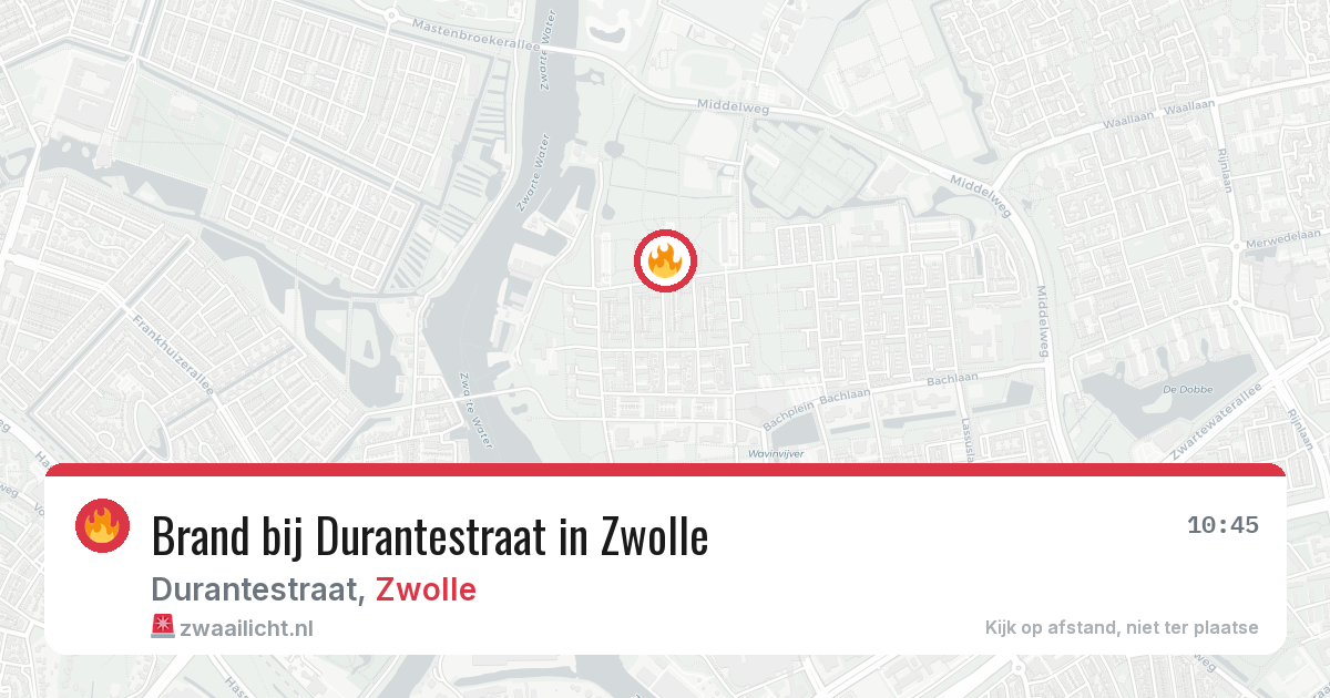 Brand bij Durantestraat in Zwolle — 18 apr 2026
