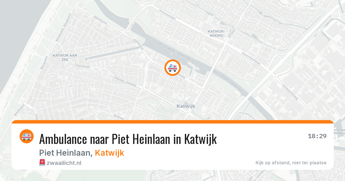 Ambulance naar Piet Heinlaan in Katwijk — 14 aug 2026