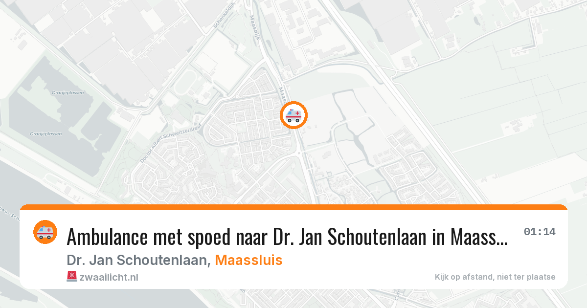 Ambulance met spoed naar Dr. Jan Schoutenlaan in Maassluis — 31 jul 2026