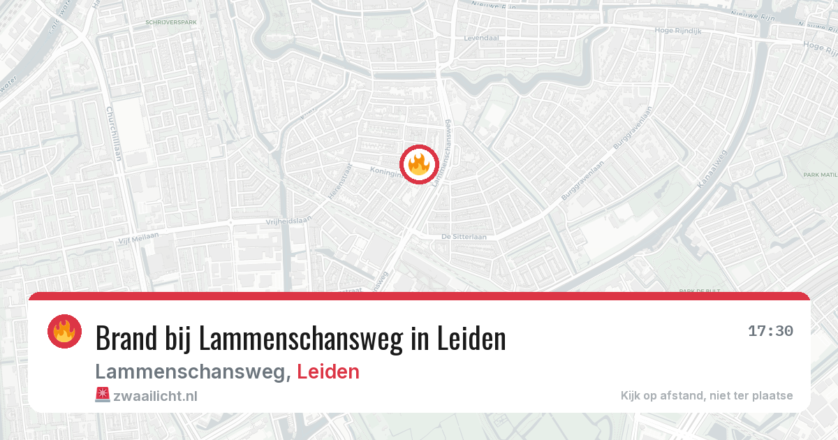 Brand bij Lammenschansweg in Leiden — 30 mrt 2026
