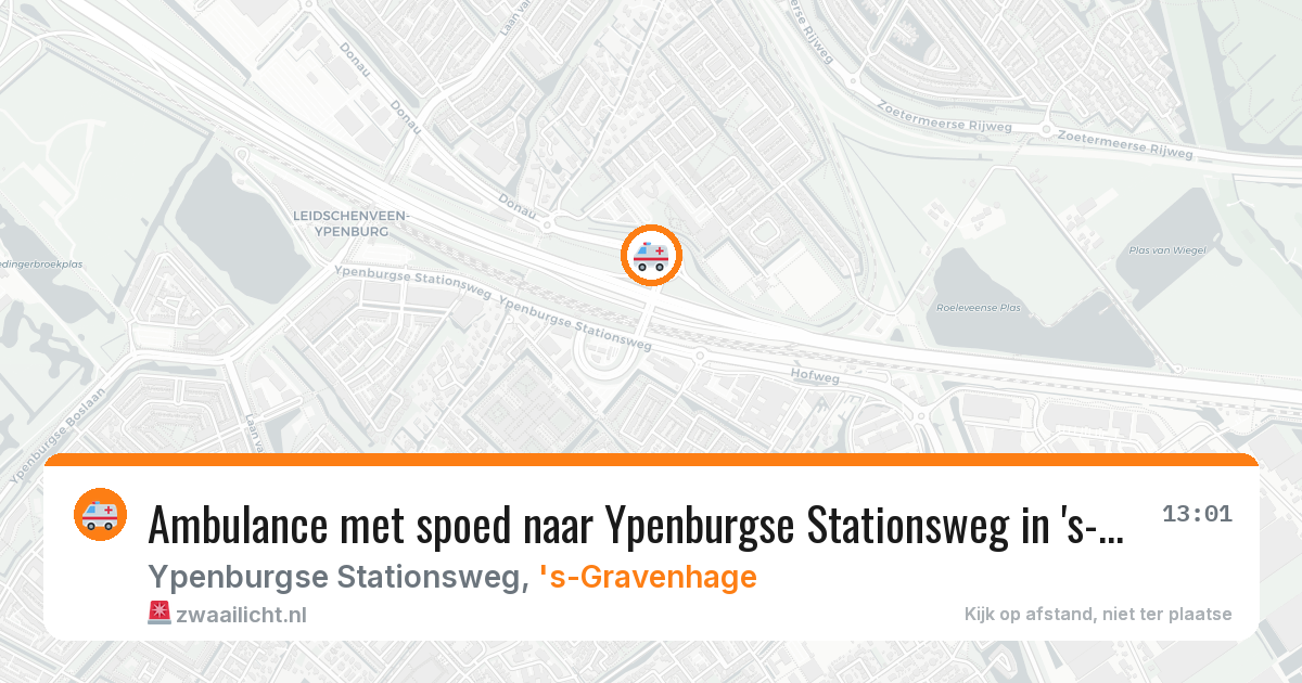 Ambulance met spoed naar Ypenburgse Stationsweg in 's-Gravenhage — 17 mrt 2026