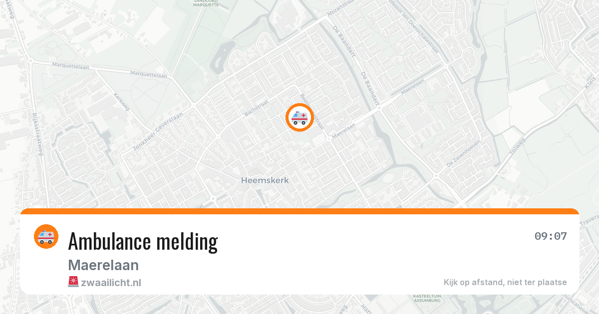 Ambulance melding — 10 mei 2026