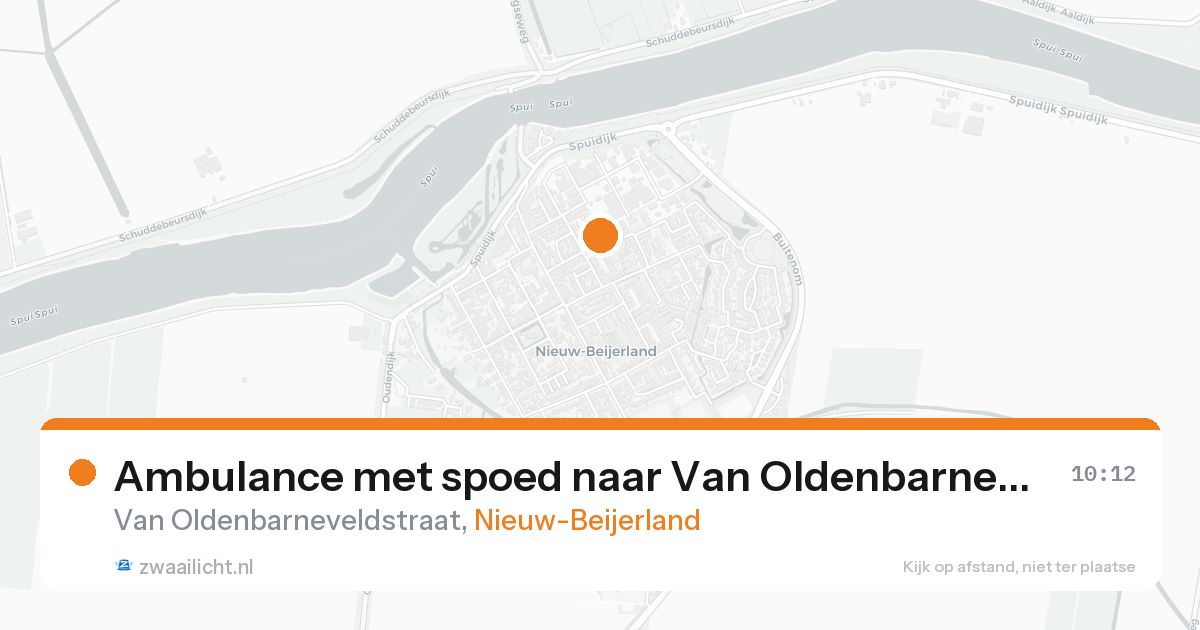 Ambulance met spoed naar Van Oldenbarneveldstraat in Nieuw-Beijerland — 22 aug 2026