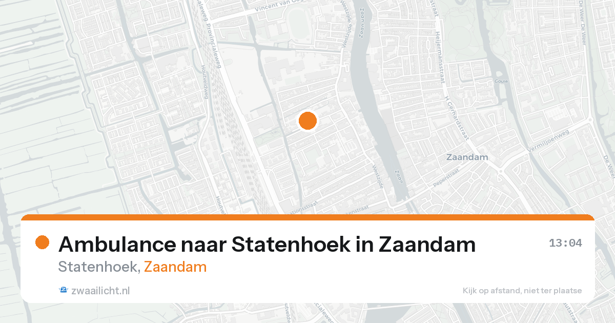 Ambulance naar Statenhoek in Zaandam — 1 jun 2026