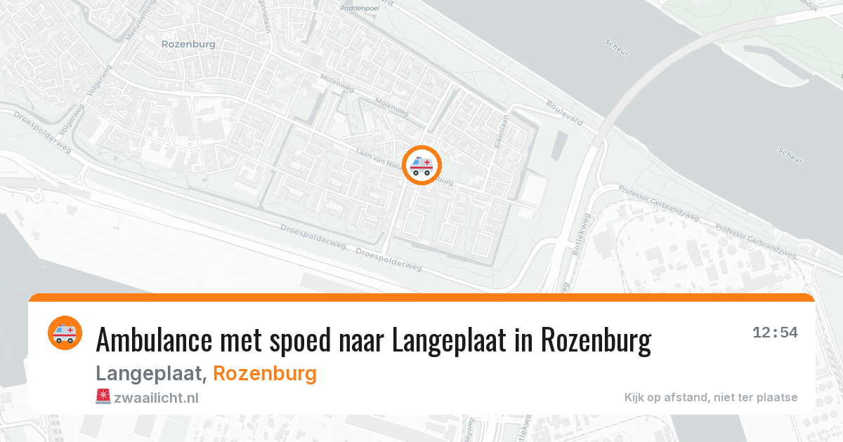 Ambulance met spoed naar Langeplaat in Rozenburg — 7 jul 2026