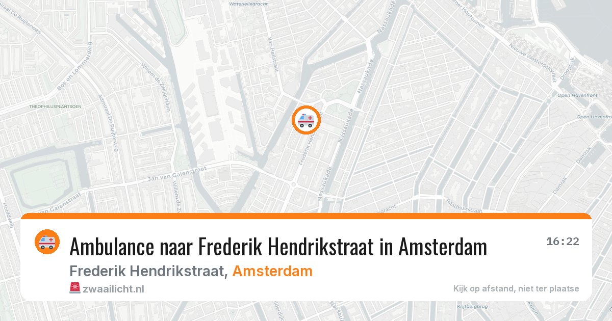 Ambulance naar Frederik Hendrikstraat in Amsterdam — 31 jul 2026