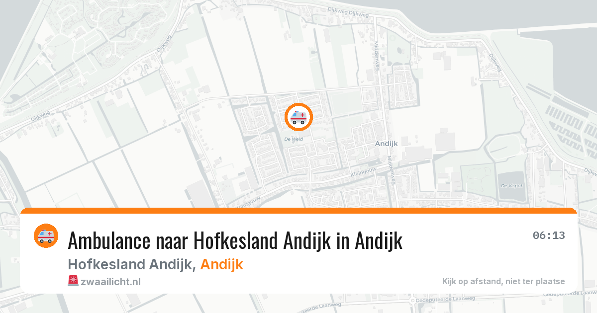 Ambulance naar Hofkesland Andijk in Andijk — 13 jul 2026