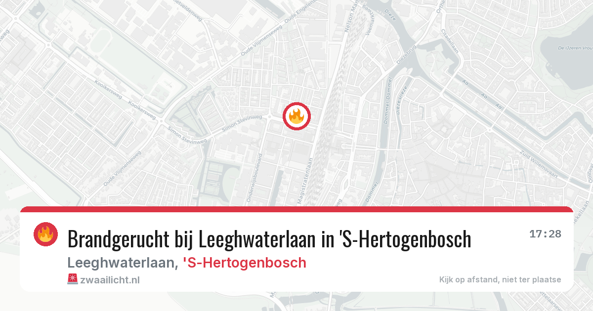 Brandgerucht bij Leeghwaterlaan in 'S-Hertogenbosch — 29 mei 2026