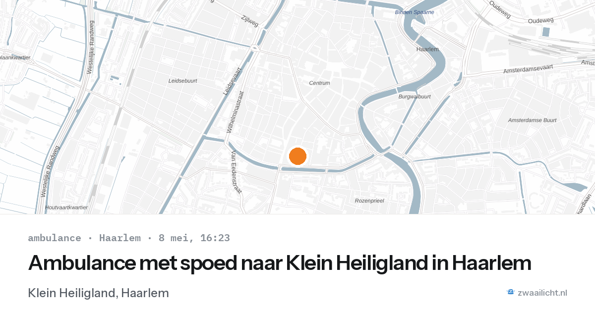 Ambulance met spoed naar Klein Heiligland in Haarlem — 8 mei 2026