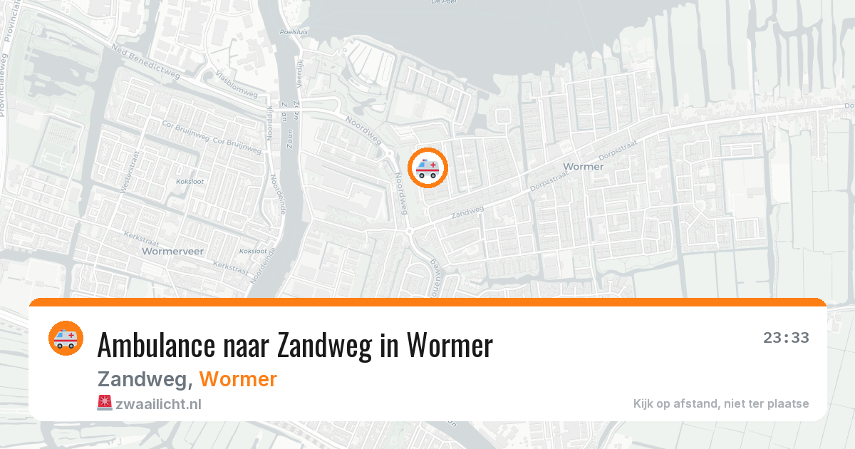 Ambulance naar Zandweg in Wormer — 15 jul 2026