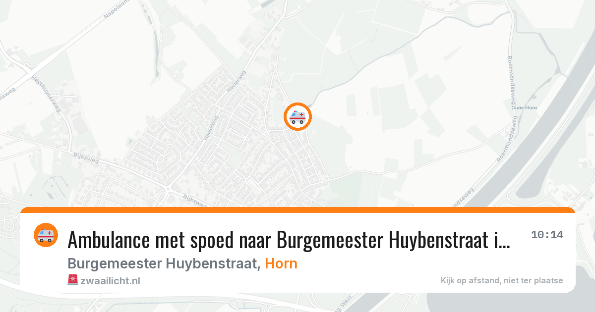 Ambulance met spoed naar Burgemeester Huybenstraat in Horn — 4 aug 2026