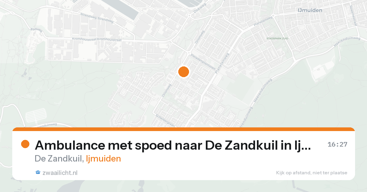 Ambulance met spoed naar De Zandkuil in Ijmuiden — 21 mei 2026