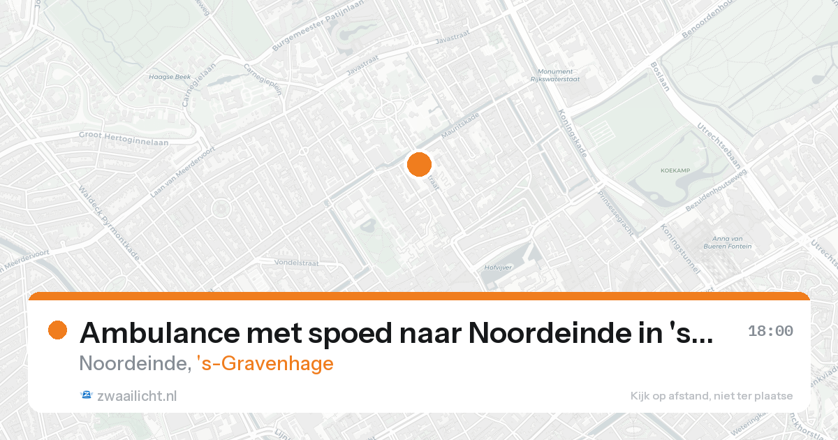 Ambulance met spoed naar Noordeinde in 's-Gravenhage — 7 feb 2026