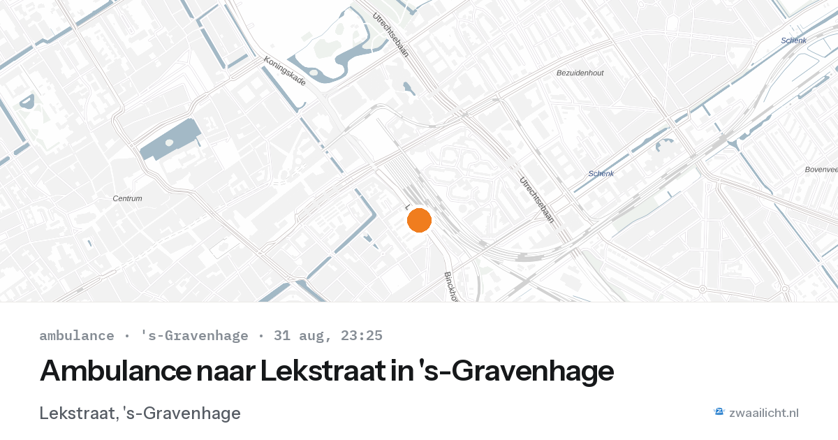 Ambulance naar Lekstraat in 's-Gravenhage — 31 aug 2026