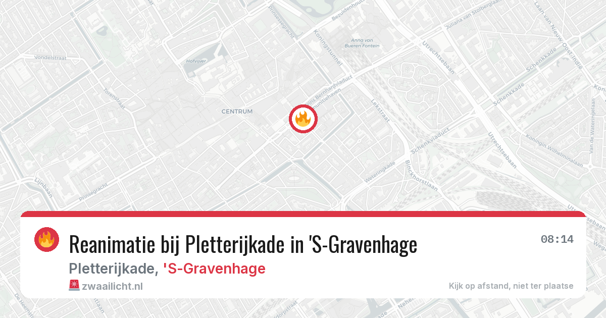 Reanimatie bij Pletterijkade in 'S-Gravenhage — 27 jun 2026