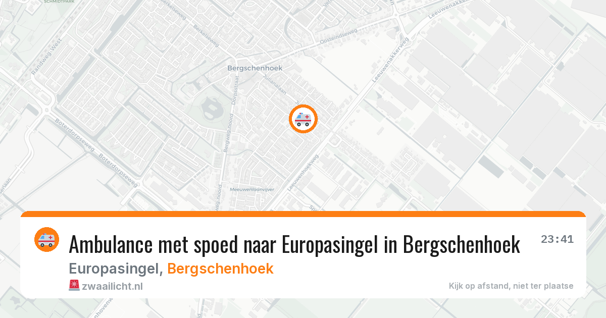 Ambulance met spoed naar Europasingel in Bergschenhoek — 27 mrt 2026