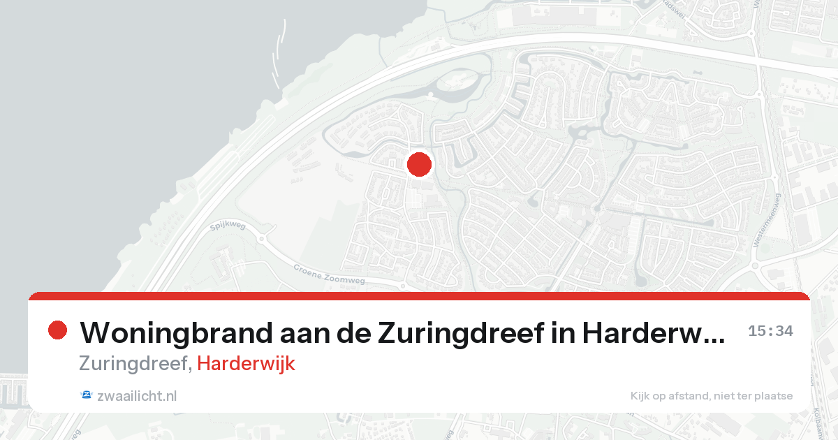 Woningbrand aan de Zuringdreef in Harderwijk — 15 aug 2026