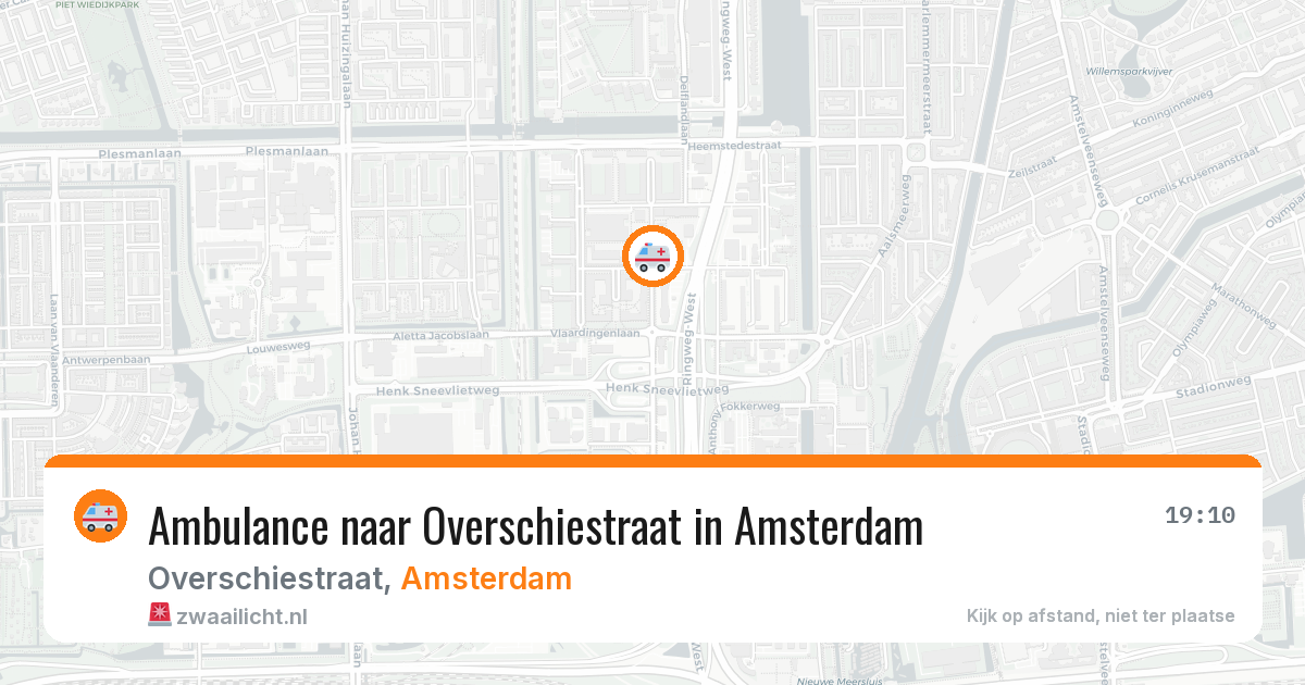 Ambulance naar Overschiestraat in Amsterdam — 15 mrt 2026