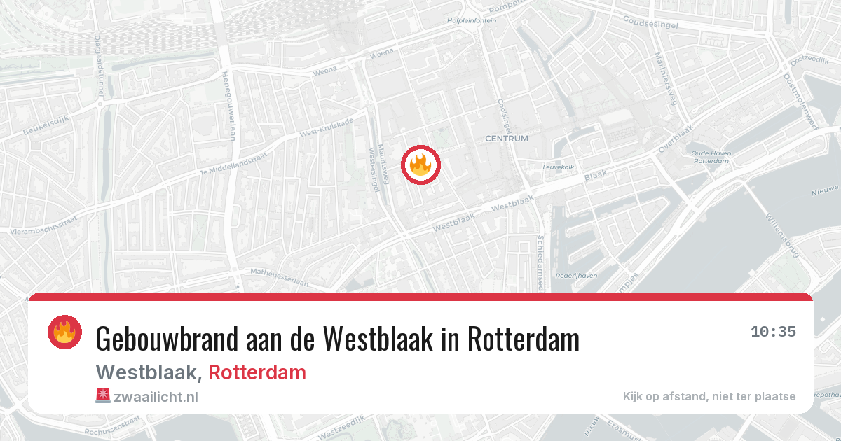 Gebouwbrand aan de Westblaak in Rotterdam — 27 jul 2026