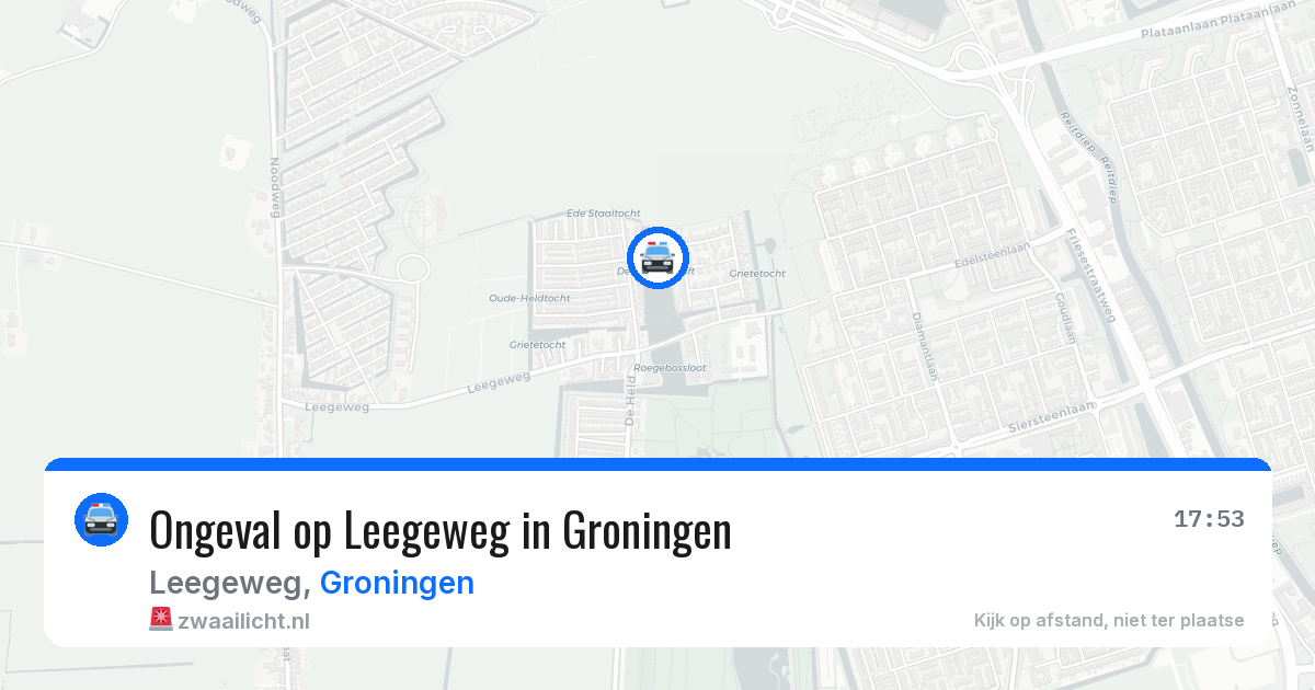 Ongeval op Leegeweg in Groningen — 8 aug 2026