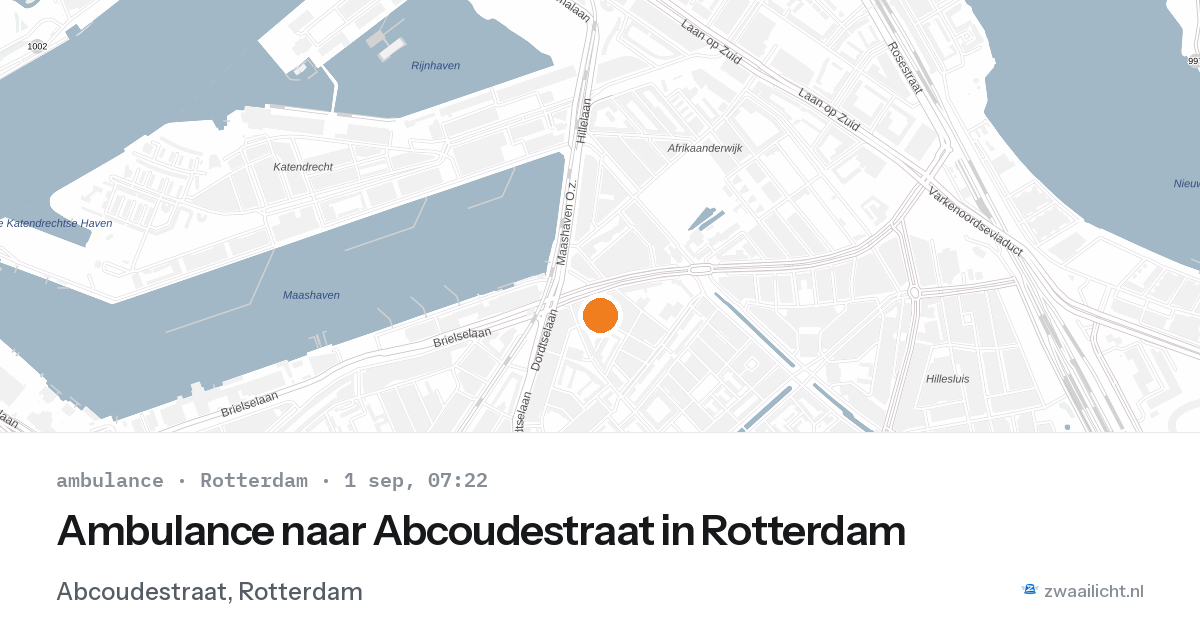 Ambulance naar Abcoudestraat in Rotterdam — 1 sep 2026