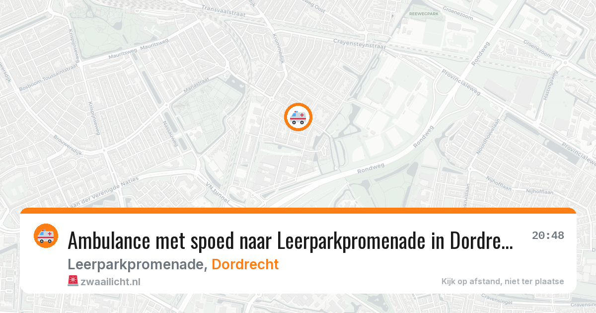 Ambulance met spoed naar Leerparkpromenade in Dordrecht — 2 apr 2026