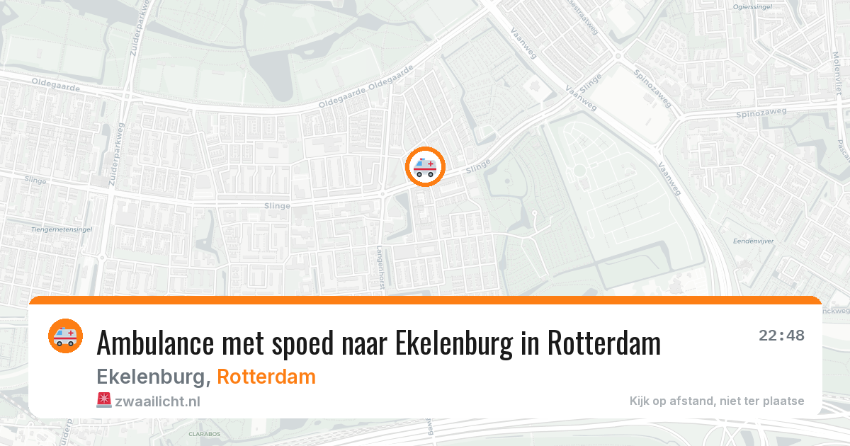 Ambulance met spoed naar Ekelenburg in Rotterdam — 28 jul 2026