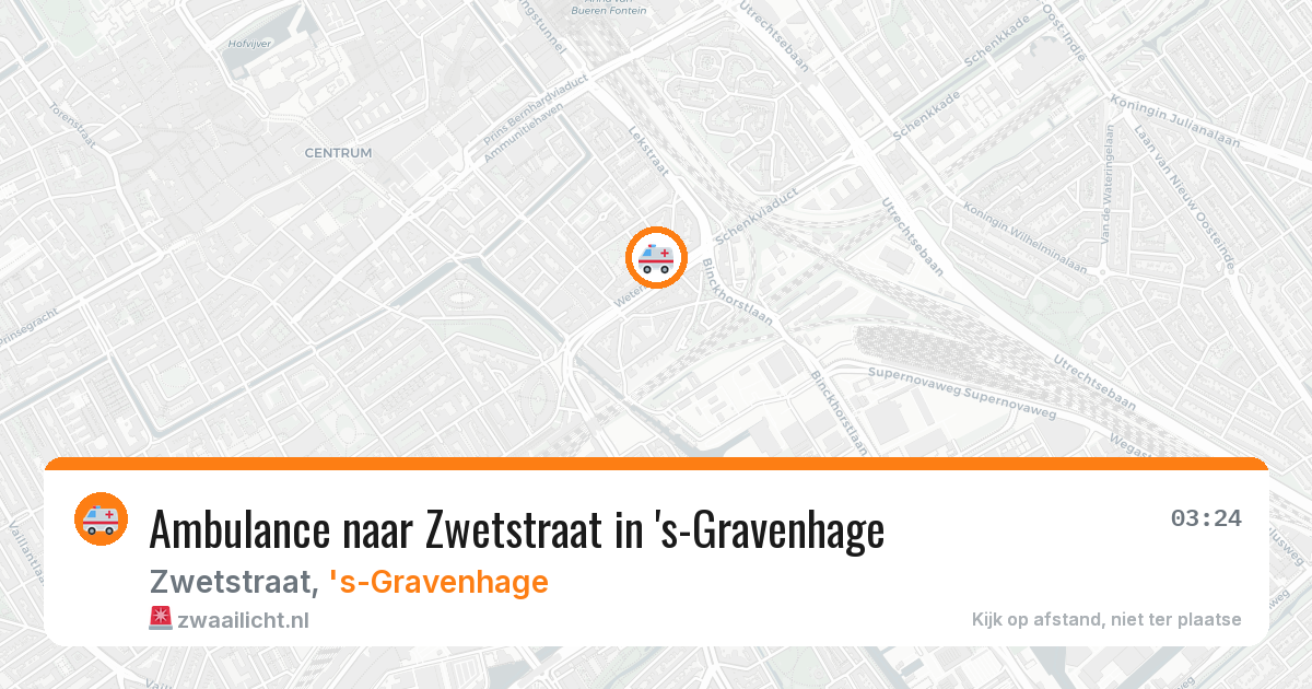 Ambulance naar Zwetstraat in 's-Gravenhage — 17 jul 2026