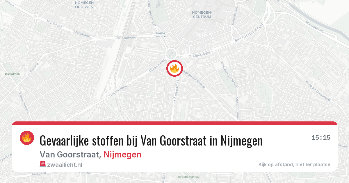 Gevaarlijke stoffen bij Van Goorstraat in Nijmegen — 14 mei 2026