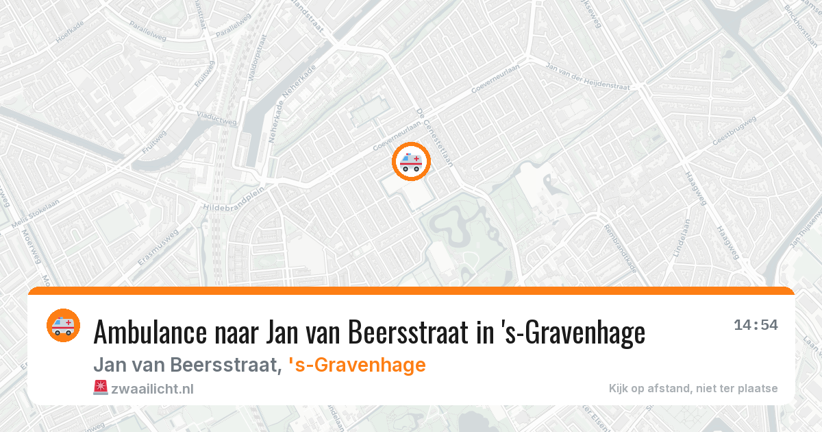 Ambulance naar Jan van Beersstraat in 's-Gravenhage — 4 jul 2026