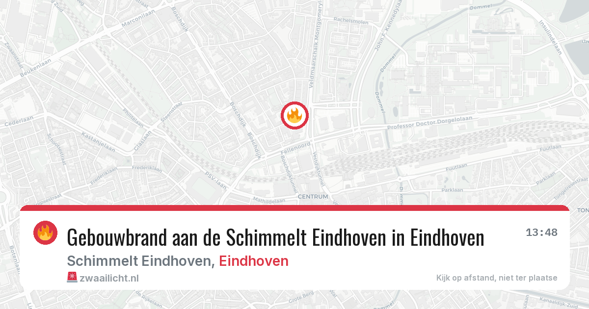 Gebouwbrand aan de Schimmelt Eindhoven in Eindhoven — 29 jan 2026