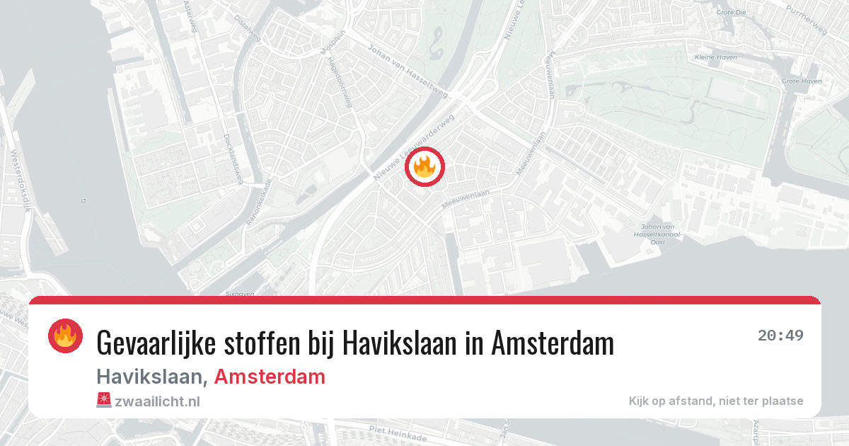 Gevaarlijke stoffen bij Havikslaan in Amsterdam — 20 apr 2026