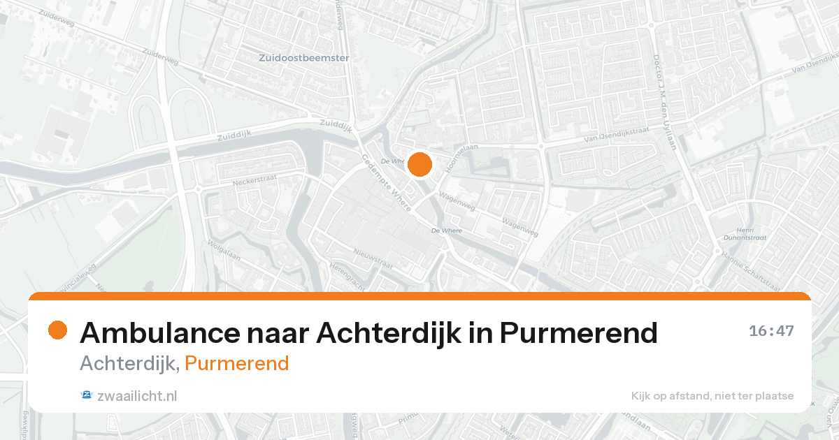 Ambulance naar Achterdijk in Purmerend — 19 aug 2026