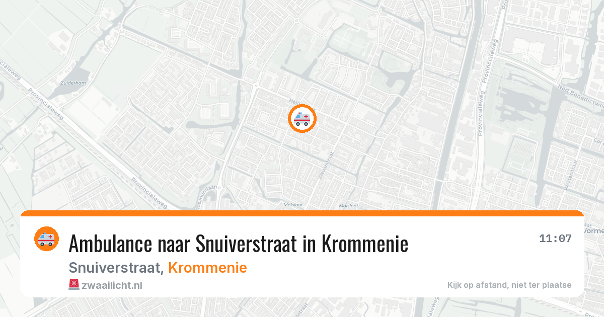 Ambulance naar Snuiverstraat in Krommenie — 10 jun 2026